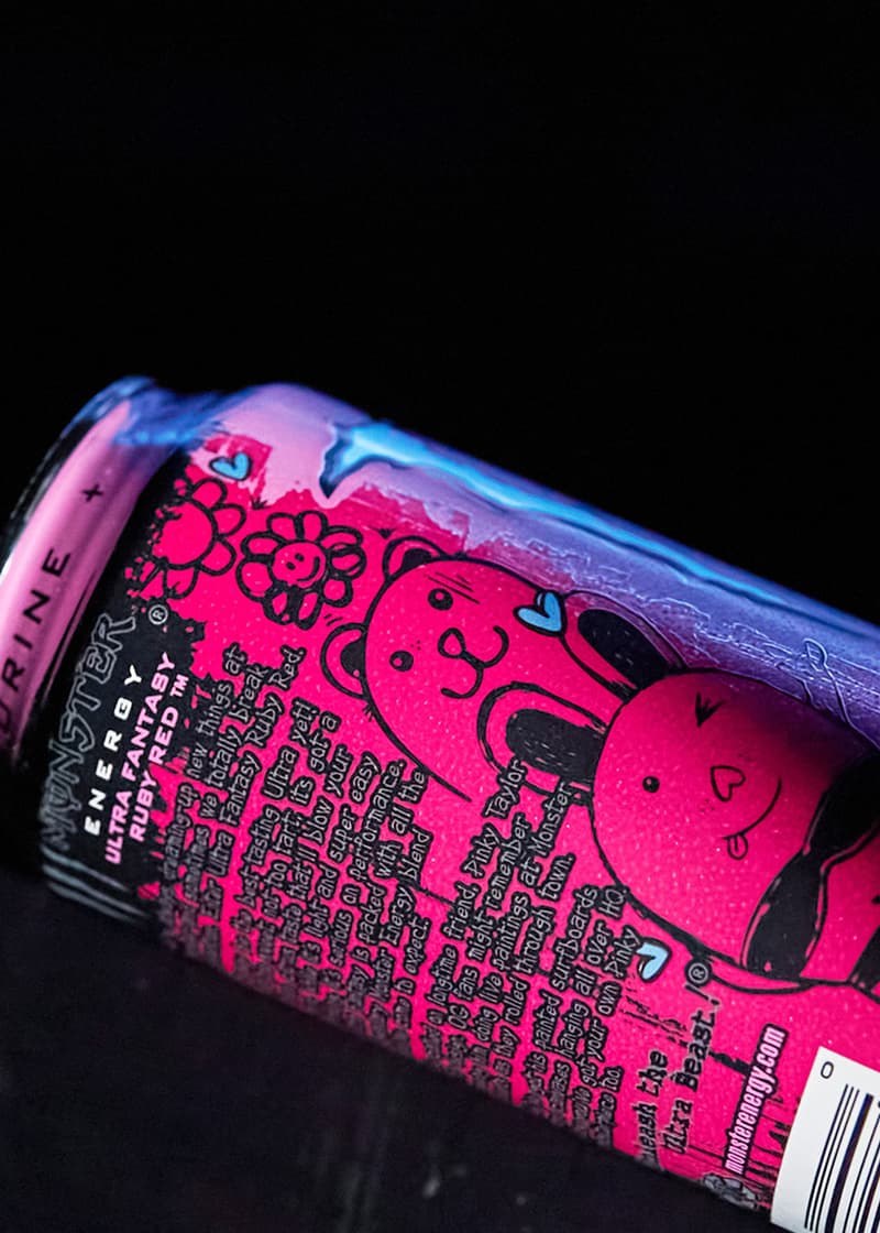 Mark "Pinky" Taylor Designs Playful Cans for Monster Energy Ultra Fantasy Ruby Red