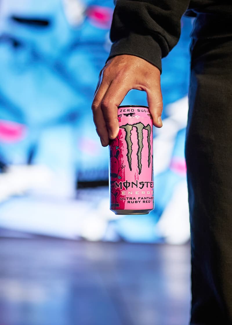 Mark "Pinky" Taylor Designs Playful Cans for Monster Energy Ultra Fantasy Ruby Red