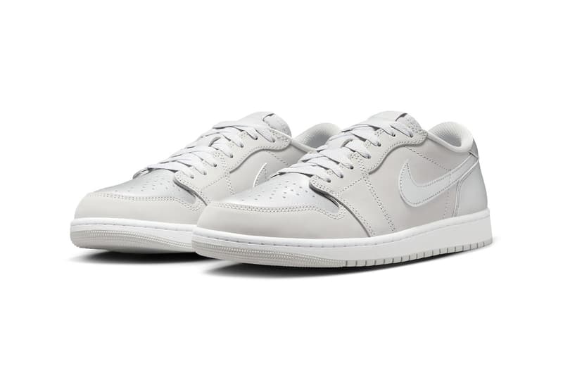 Official Look at the Air Jordan 1 Low OG "Metallic Silver" summer 2024 release info Neutral Grey/Metallic Silver-White nike swoos jumpman CZ0790-002