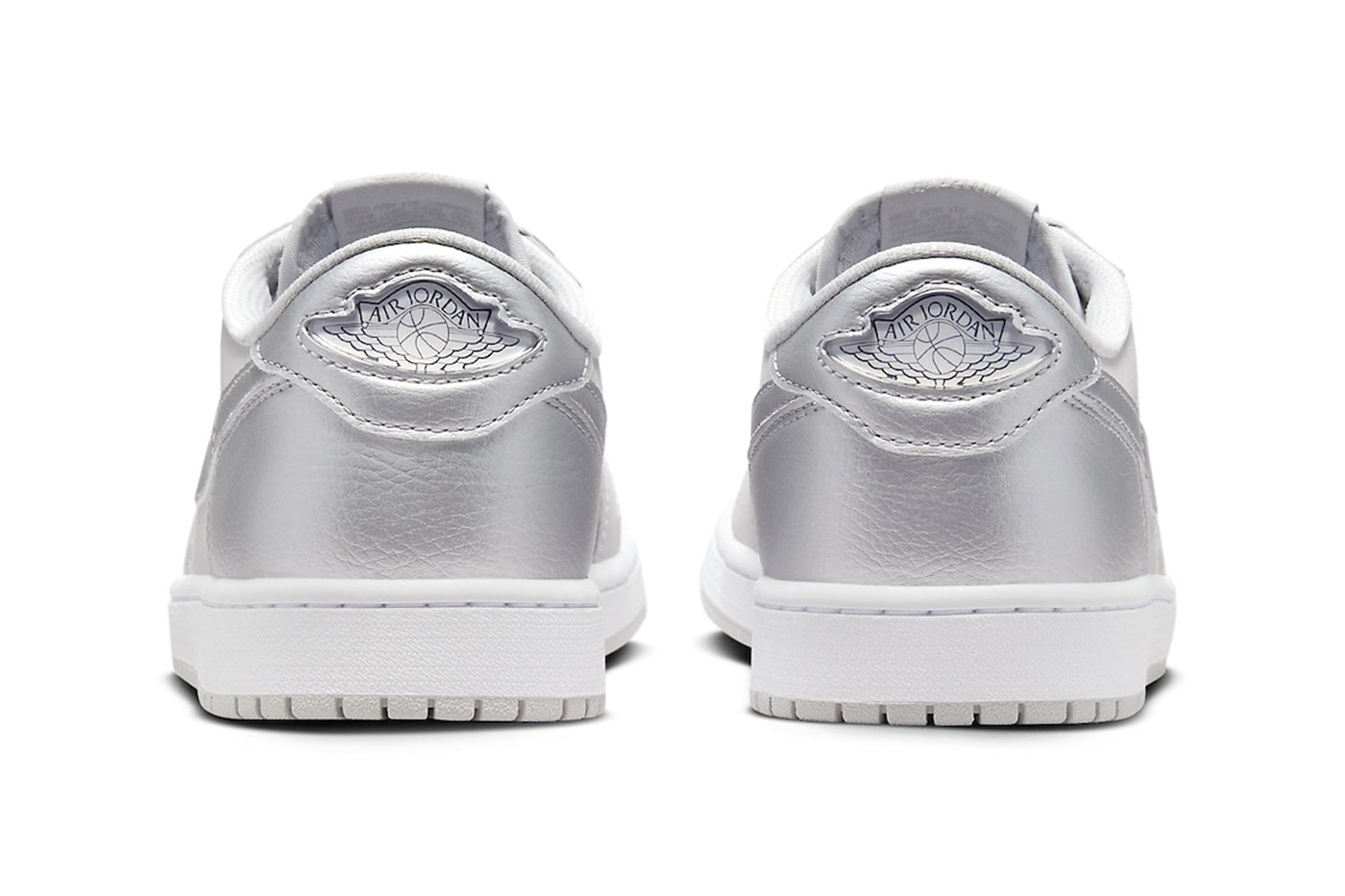 Official Look at the Air Jordan 1 Low OG "Metallic Silver" summer 2024 release info Neutral Grey/Metallic Silver-White nike swoos jumpman CZ0790-002