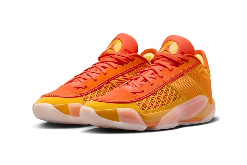 Shine Bright in the Air Jordan 38 Low "Sunshine" FV3945-700 Release info spring 2024 basketball jordan brand michael jordan shoe Taxi/Safety Orange-Sail-Tour Yellow