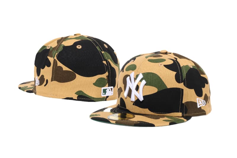 BAPE MLB  Classic Baseball Camo new era 59fifty japan online store retail exclusive march 9 release launch date new york yankees boston red sox los angeles angels