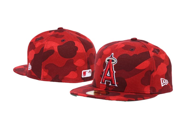 BAPE MLB  Classic Baseball Camo new era 59fifty japan online store retail exclusive march 9 release launch date new york yankees boston red sox los angeles angels