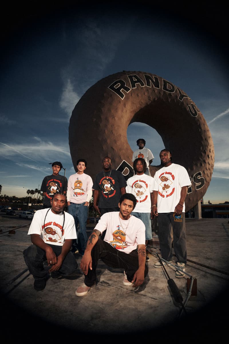 Crenshaw Skate Club Links Up With Los Angeles Landmark, Randy's Donuts collab capsule collection shop price tee skateboard deck graphic design la tobey mcintosh founder