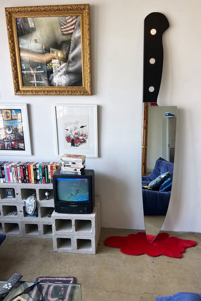 Look Sharp in Drought's Knife Mirror jake olshan blood rug los angeles instagram viral design tiktok internet bracelet web surfer cutting edge looking good best revenge art