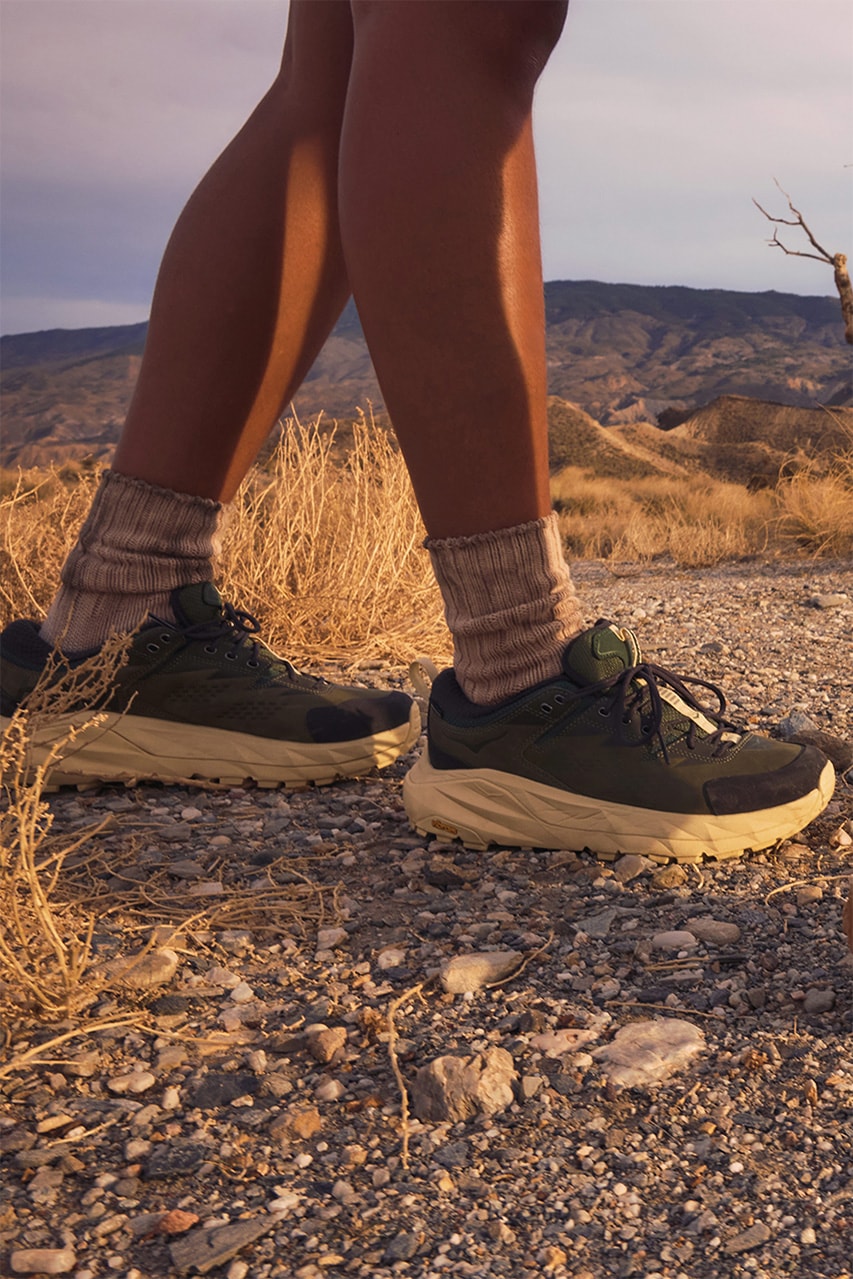end. retailer hoka sneaker footwear off-road collaboration debut partnership campaign two piece collection capsule streetwear uk lifestyle functional