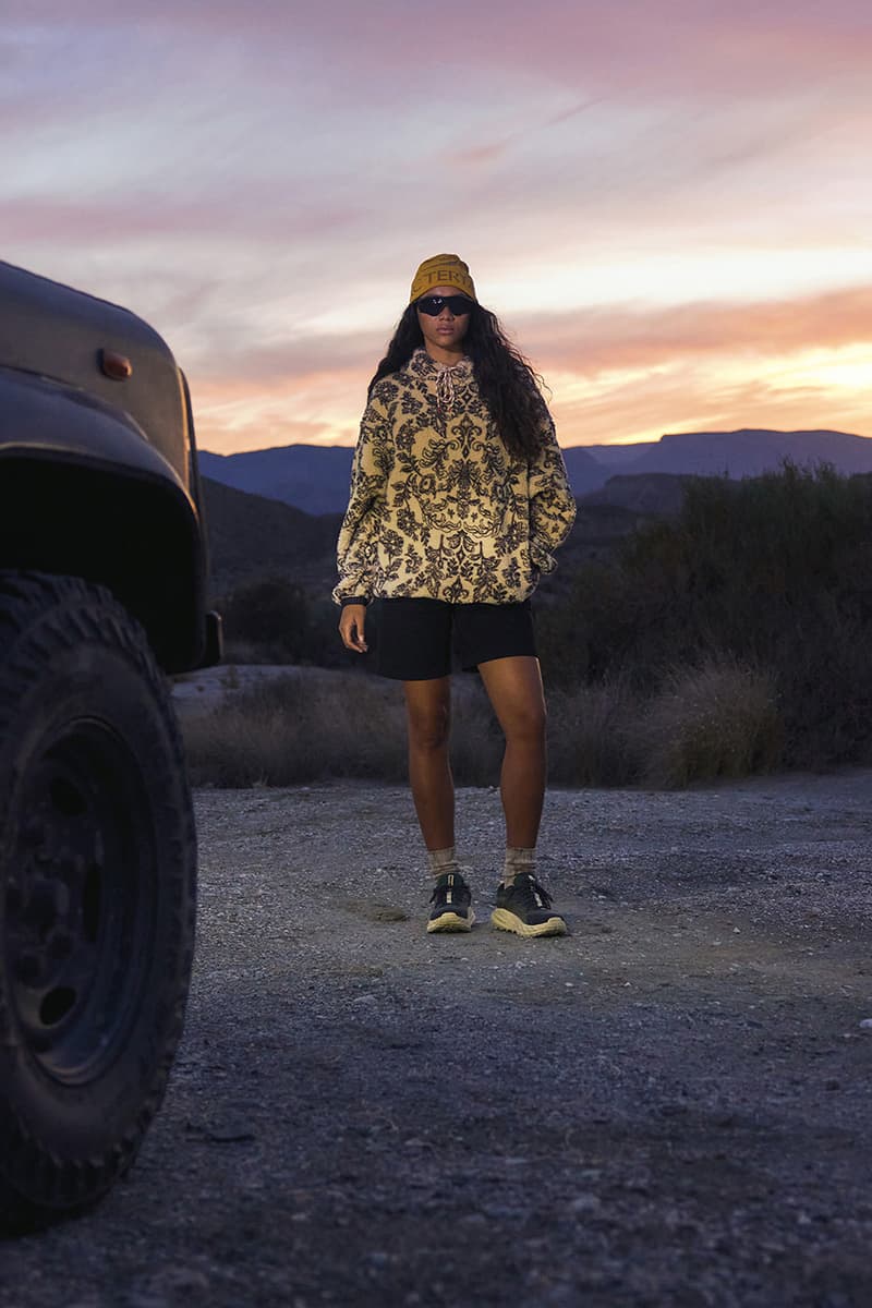 end. retailer hoka sneaker footwear off-road collaboration debut partnership campaign two piece collection capsule streetwear uk lifestyle functional