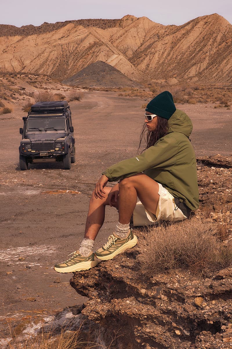 end. retailer hoka sneaker footwear off-road collaboration debut partnership campaign two piece collection capsule streetwear uk lifestyle functional