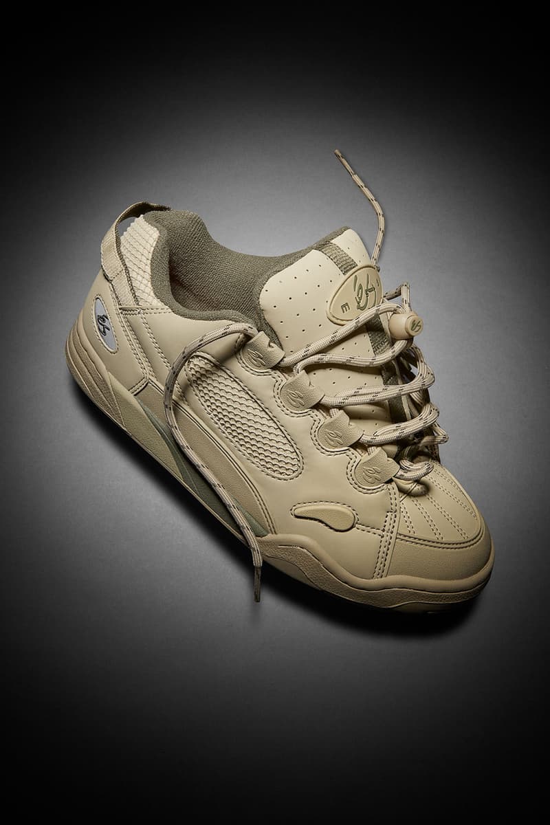 The éS Muska Returns in Vegan "Tan/Green" Colorway Chad Skateboarding Skater Shoe Footwear Release Info