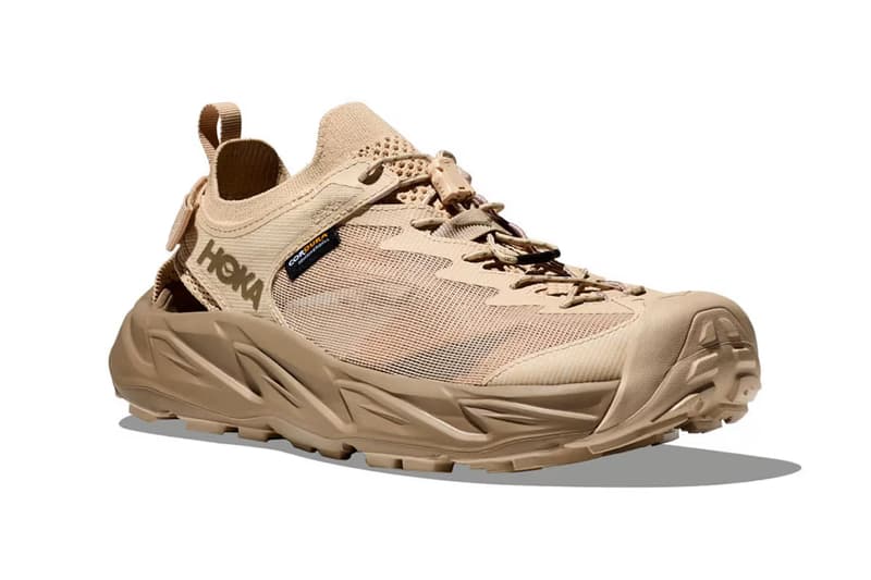 HOKA Presents Hopara 2 Sandal footwear release dune price colorway tan black white usd link performance sustainability upper mesh cordura fabric mule sneaker 