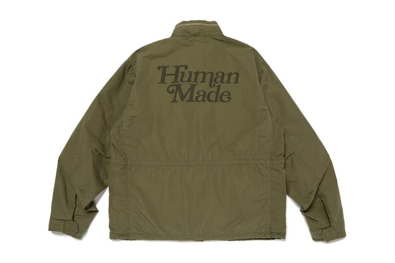 HUMAN MADE Launches "Prototype" Line drop release otsumo plaza tokyo nigo verdy graphic apparel drop future is in the past gears futuristic teenagers dry all goods streetwear pharrell pants military jacket hoodie sweatshirt 