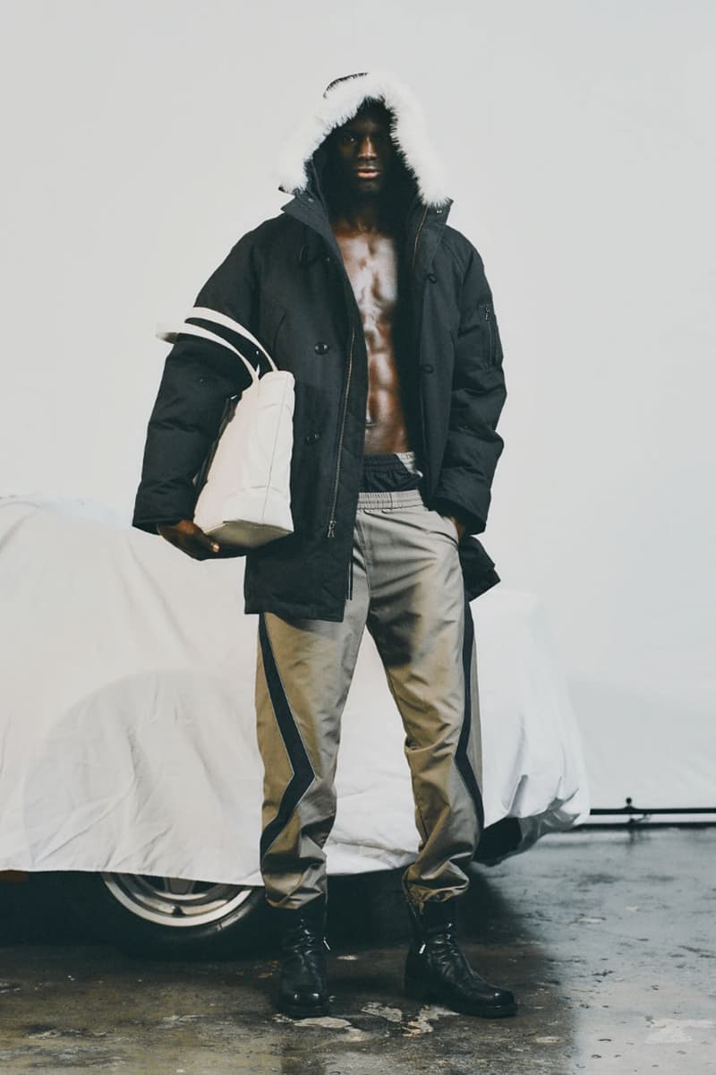 john elliott california native designer brand sweatpants fall 2024 collection lookbook images view motorsport race cars maserati factory