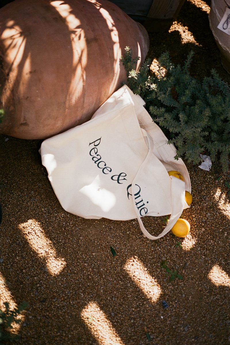 Museum of Peace & Quiet Prioritizes Wellness in First SS24 Drop collection capsule spring summer 2024 release link delivery price website hbx and hoodie crewneck sweatpants graphic mind body loungewear sleep set tracksuit green blue peace candle home goods ashtray tote bag