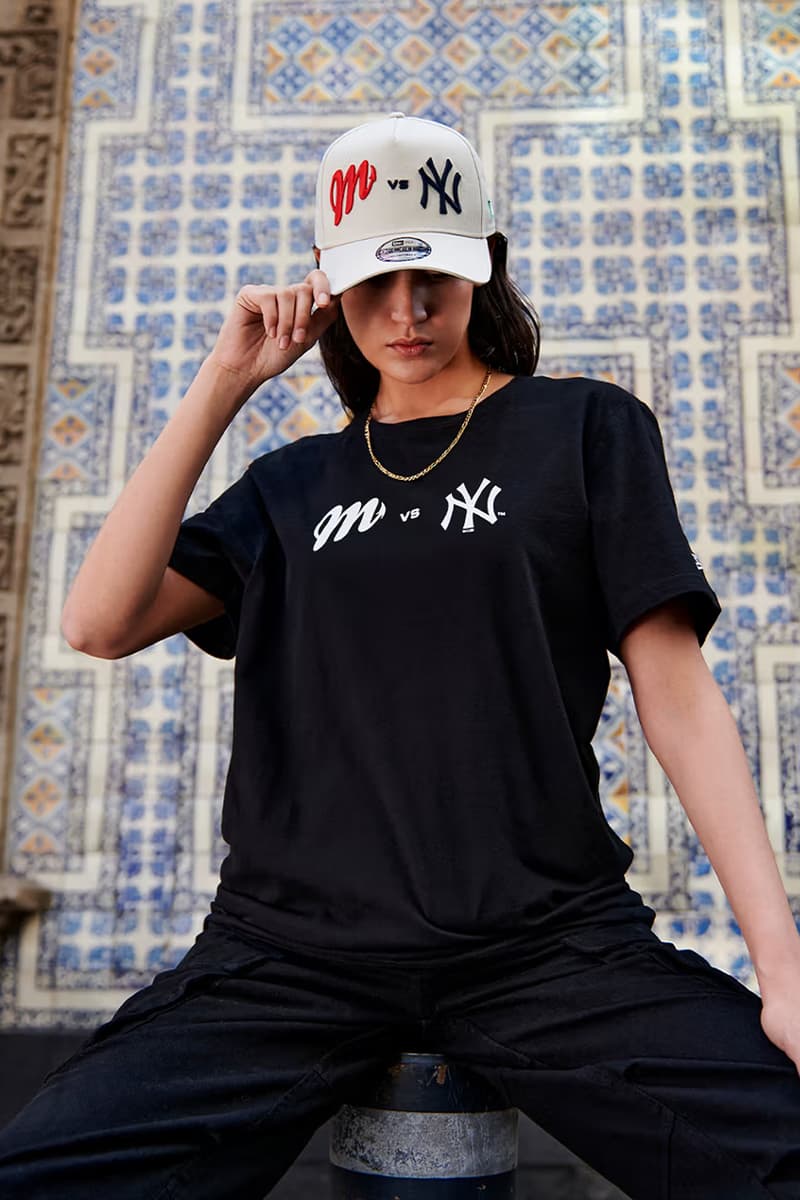 new york yankees Diablos Rojos del Mexico baseball exhibition series mlb city apparel collaboration hats t shirts sweatshirts