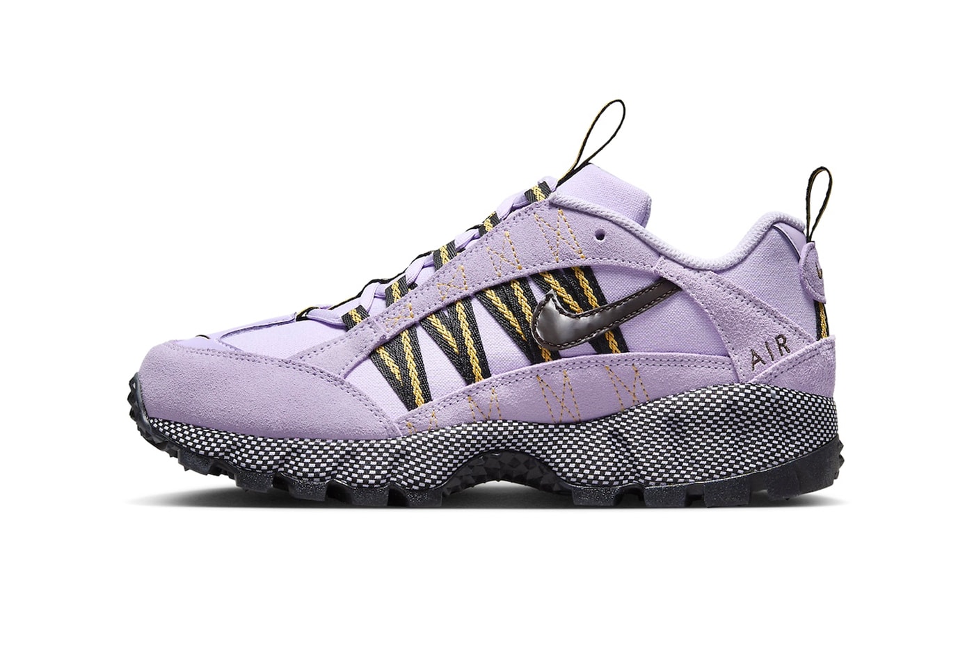 Nike Air Humara Gets Ready for the Warmer Seasons With "Violet Hash" FB9982-500 Release Info summer 2024 Violet Ash/Elemental Gold-Baroque Brown-Black hiking outdoor shoe sneakers swoosh