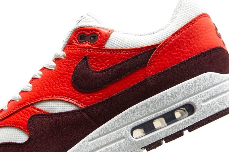 Nike Air Max 1 "Burgundy Crush/Picante Red" Readies for Summer FN6952-102 release info Swoosh 
