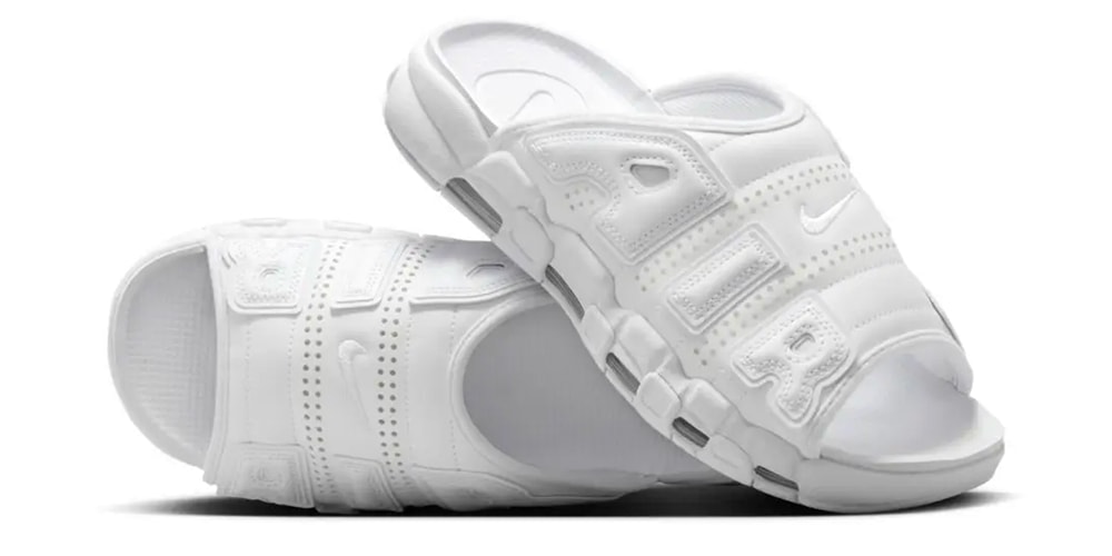 Official Look a the Nike Air More Uptempo Slide "Triple White"
