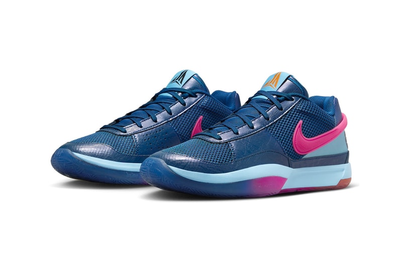 Nike Ja 1 "NY vs NY" Has an Early Summer Release Date FV1286-400 Court Blue/Hyper Pink-Aquarius Blue-Black-Bright Mandarin basketball swoosh ja morant shoes 