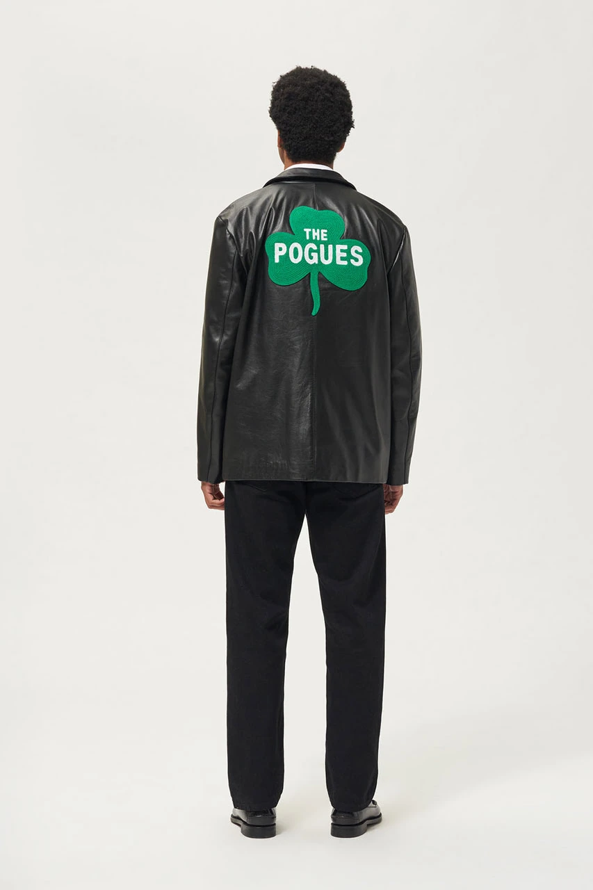 NOAH x The Pogues pays homage to united kingdom london st patricks day march capsule collab shane macgowan link usd price jacket leather hat zippo lighter graphics band music