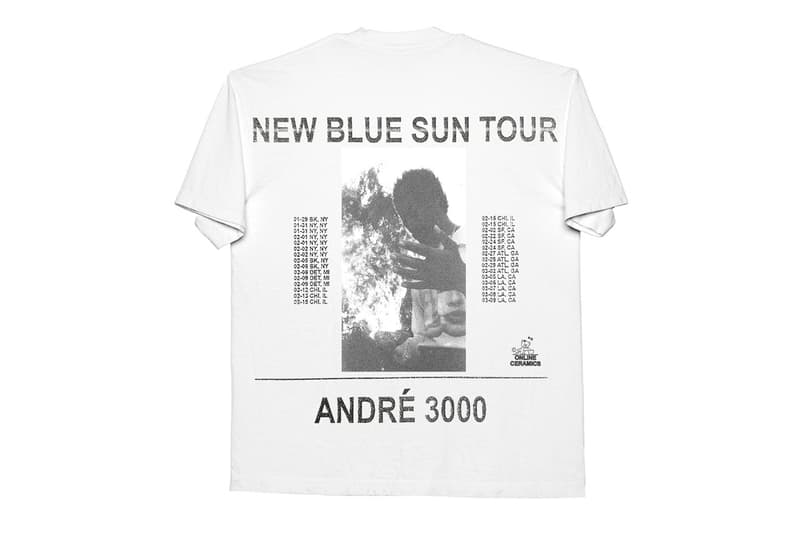 Online Ceramics x André 3000 Is Music to Our Ears three 3 stacks new blue sun album stream link purchase price graphic hoodie tee shirt collab collaboration capsule collection 