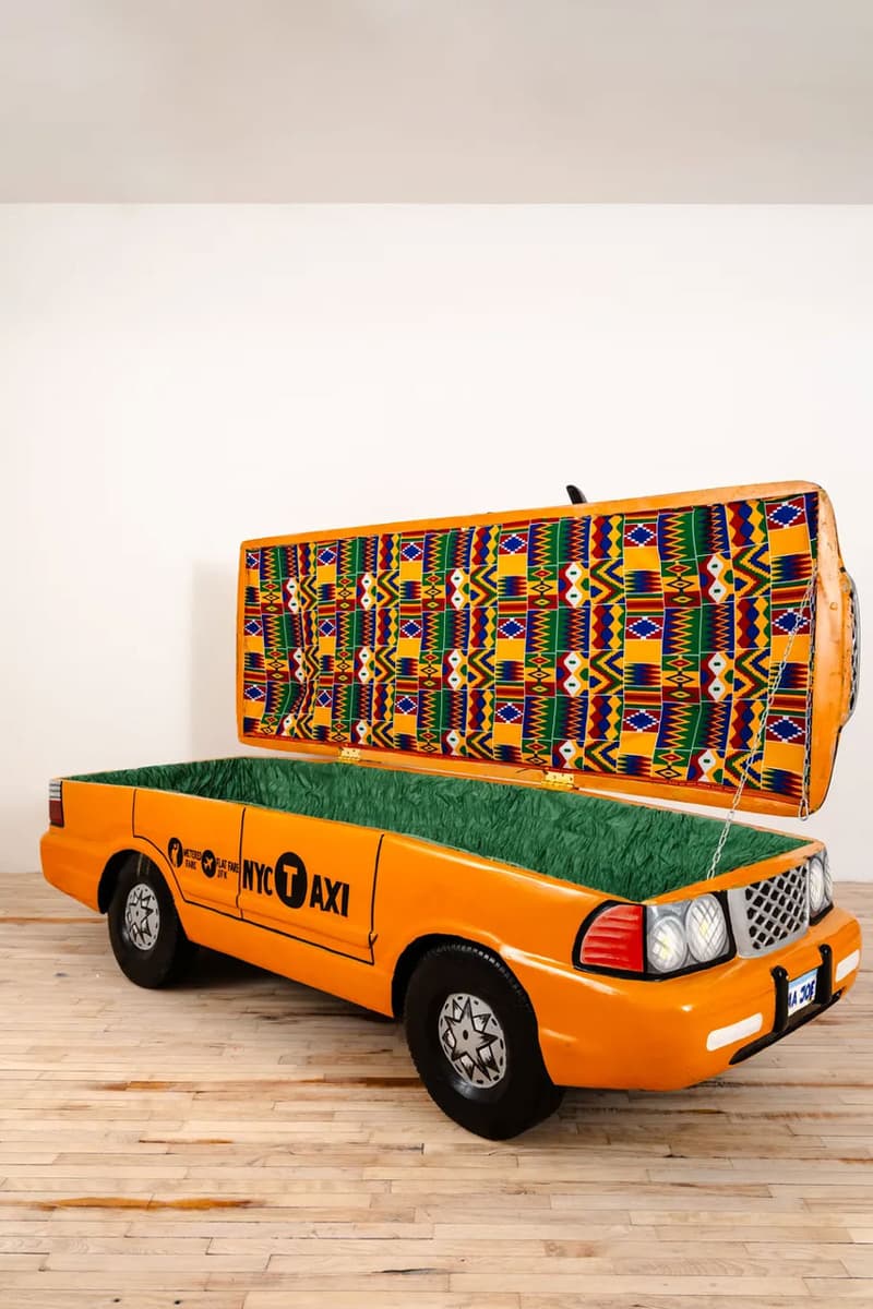 Paa Joe Brings NYC Icons to Life for "Celestial City" exhibit art design pizza taxi statue of liberty rat new york city manhattan bronx brooklyn ticket queens exhibition gallery address price coffin ghana ga