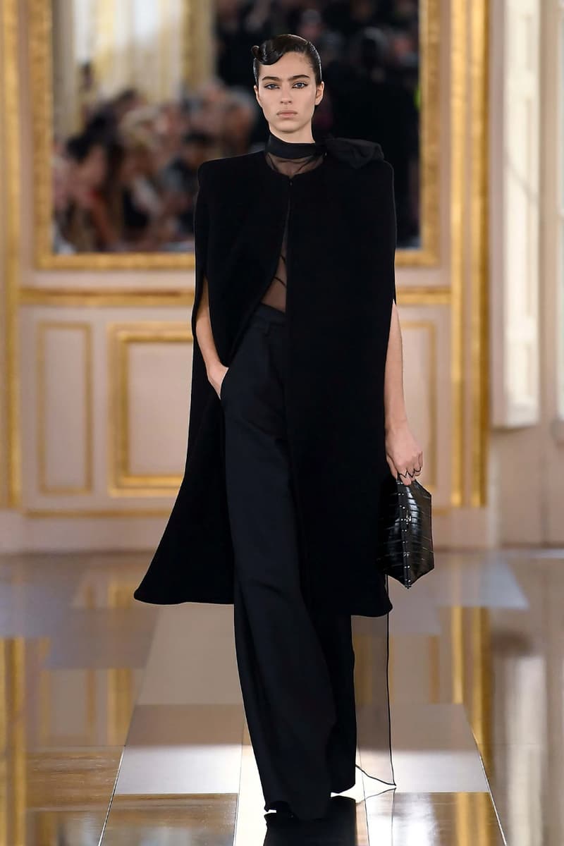 Pierpaolo Piccioli Says Black Is the New Pink for Valentino FW24 fall winter 2024 paris fashion week collection its' the color of these times all-black collection