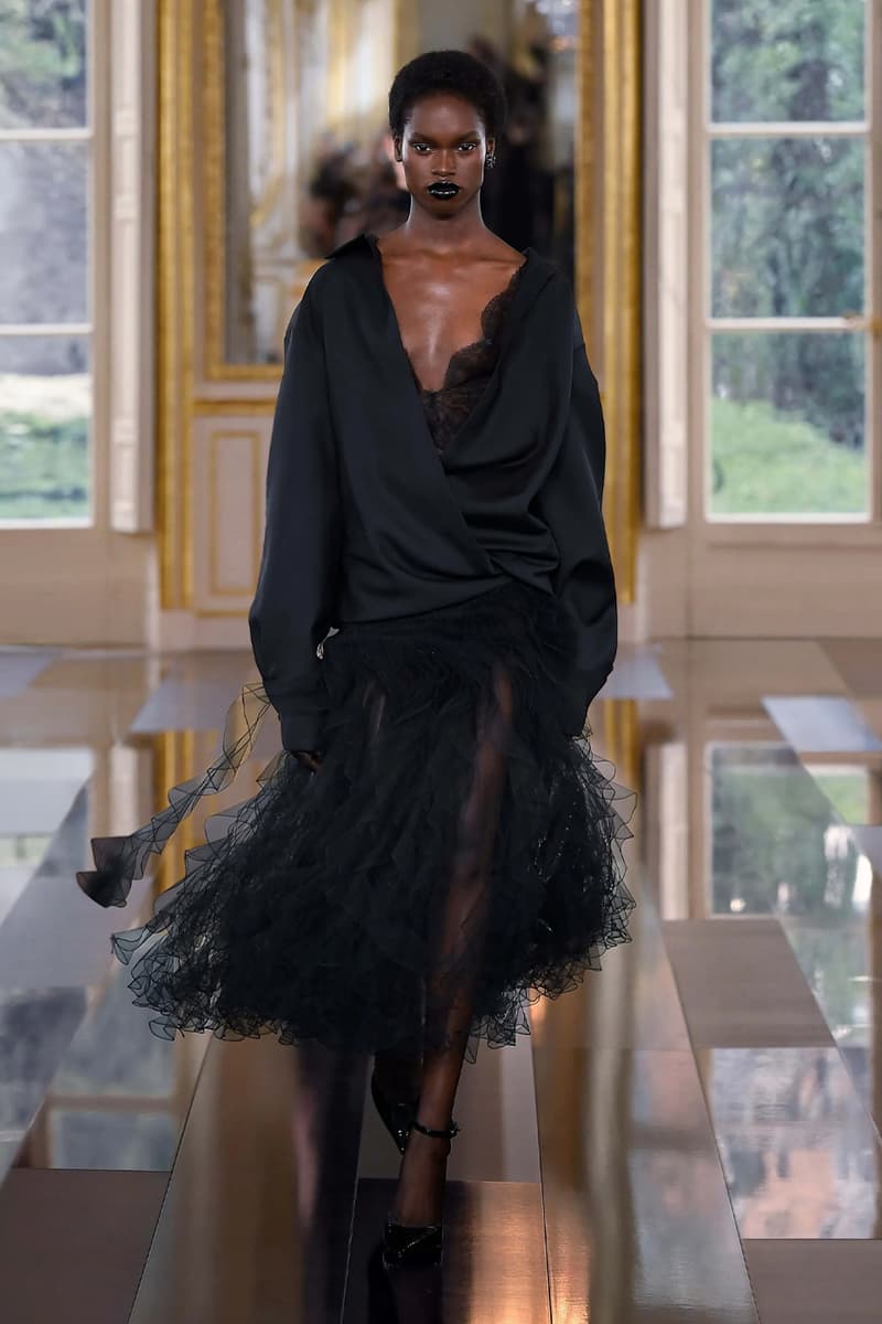 Pierpaolo Piccioli Says Black Is the New Pink for Valentino FW24 fall winter 2024 paris fashion week collection its' the color of these times all-black collection