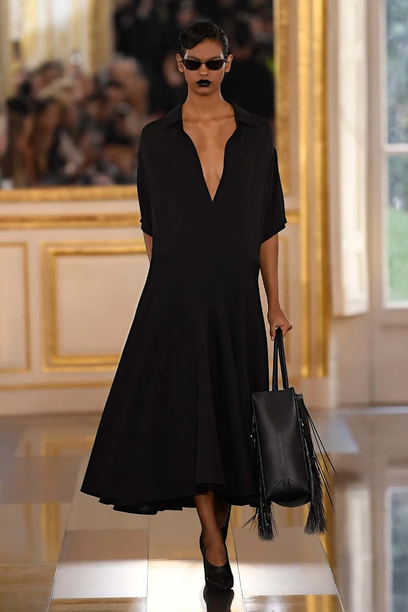 Pierpaolo Piccioli Says Black Is the New Pink for Valentino FW24 fall winter 2024 paris fashion week collection its' the color of these times all-black collection