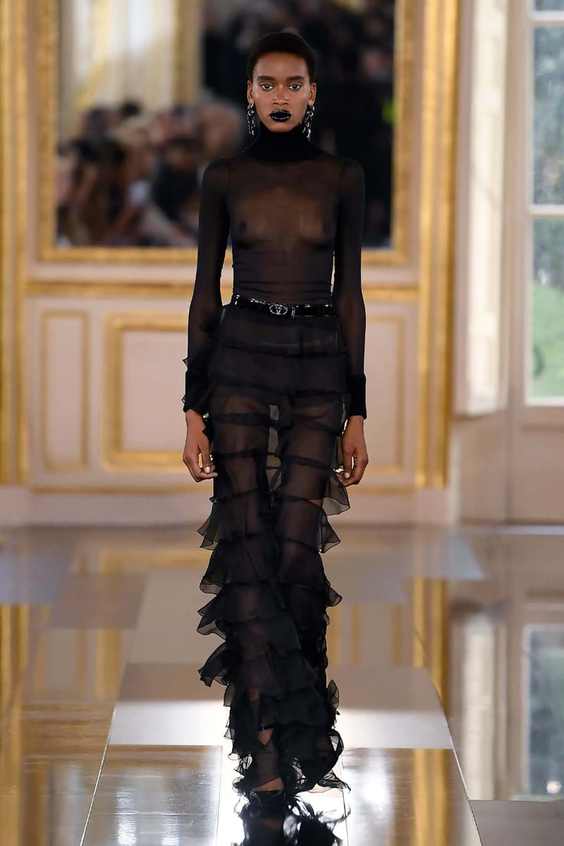 Pierpaolo Piccioli Says Black Is the New Pink for Valentino FW24 fall winter 2024 paris fashion week collection its' the color of these times all-black collection