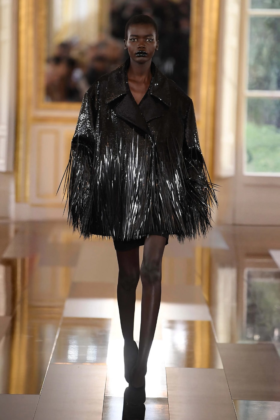 Pierpaolo Piccioli Says Black Is the New Pink for Valentino FW24 fall winter 2024 paris fashion week collection its' the color of these times all-black collection