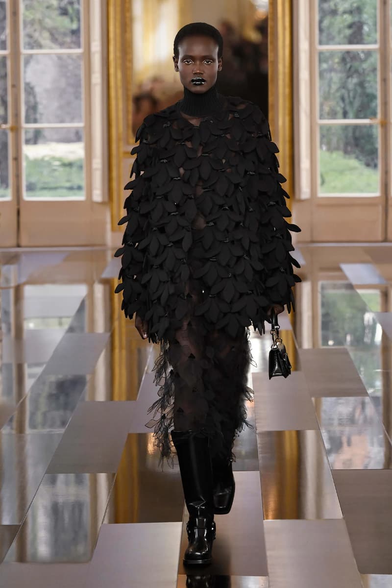 Pierpaolo Piccioli Says Black Is the New Pink for Valentino FW24 fall winter 2024 paris fashion week collection its' the color of these times all-black collection