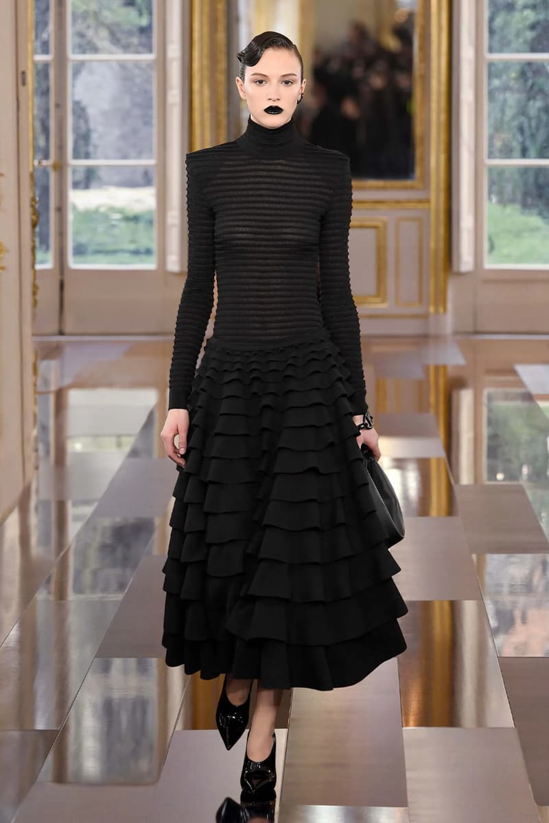 Pierpaolo Piccioli Says Black Is the New Pink for Valentino FW24 fall winter 2024 paris fashion week collection its' the color of these times all-black collection