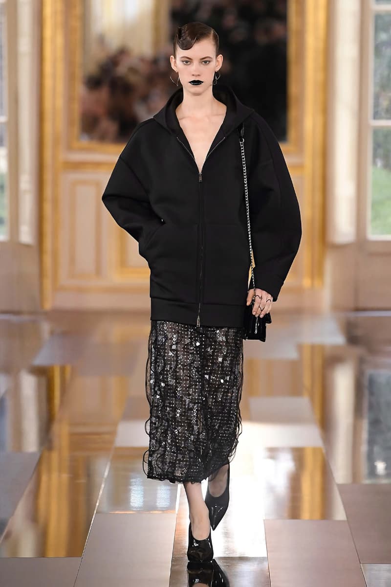 Pierpaolo Piccioli Says Black Is the New Pink for Valentino FW24 fall winter 2024 paris fashion week collection its' the color of these times all-black collection