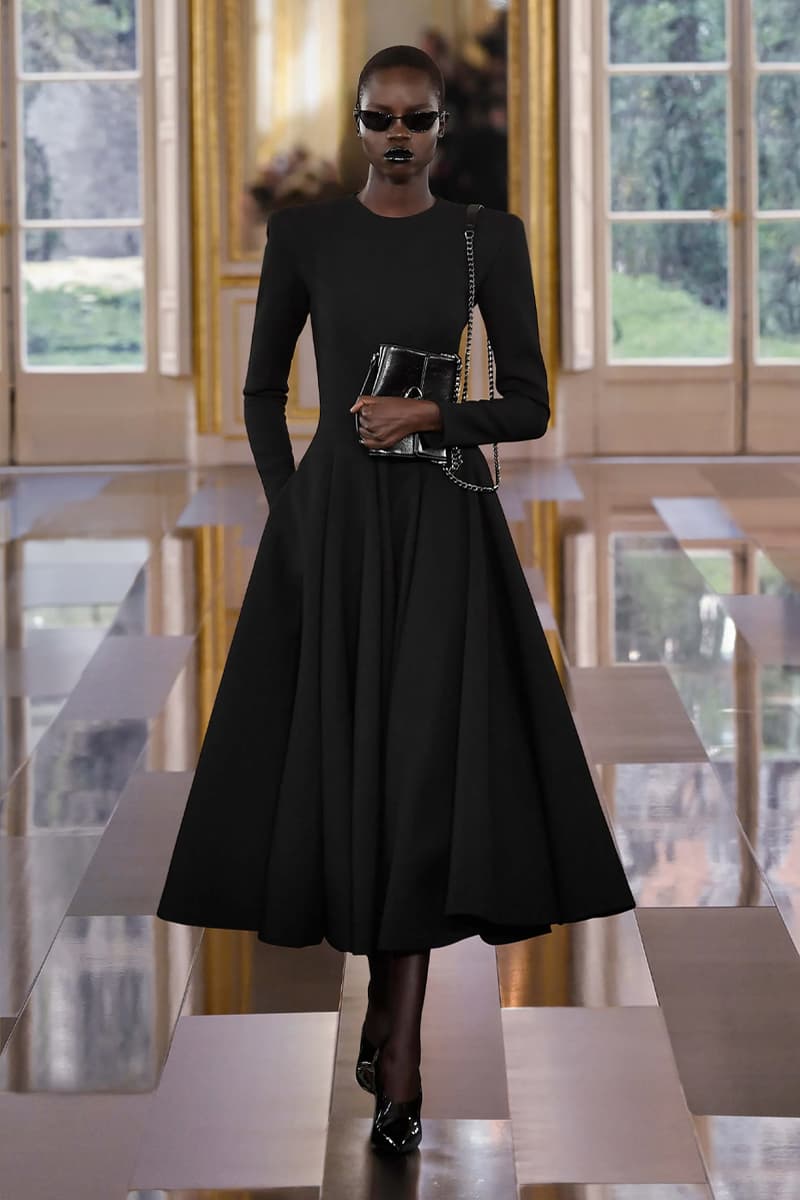 Pierpaolo Piccioli Says Black Is the New Pink for Valentino FW24 fall winter 2024 paris fashion week collection its' the color of these times all-black collection