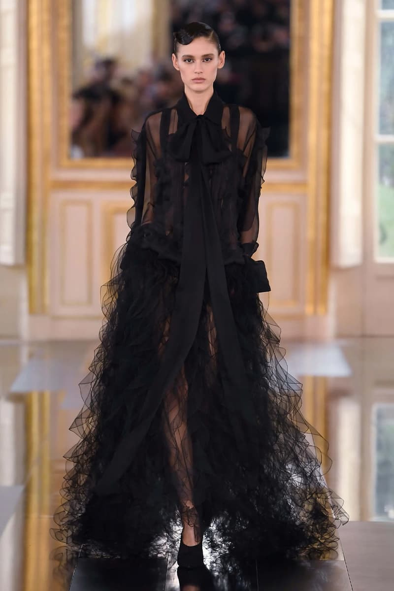 Pierpaolo Piccioli Says Black Is the New Pink for Valentino FW24 fall winter 2024 paris fashion week collection its' the color of these times all-black collection