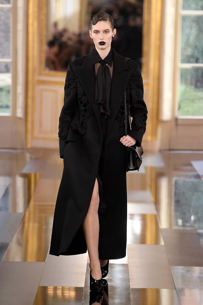 Pierpaolo Piccioli Says Black Is the New Pink for Valentino FW24 fall winter 2024 paris fashion week collection its' the color of these times all-black collection