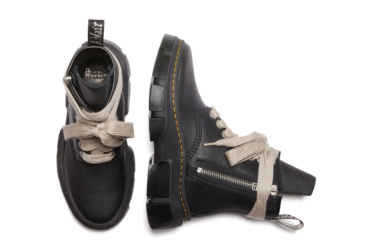 リック・オウエンス x ドクターマーチンから2024年のコラボレーション第2弾が到着 Rick Owens x Dr. Martens 1460 Jumbo Lace Ro Dmxl Black Lunar & 1918 Dmxl Ro Black Lunar release 2024 info