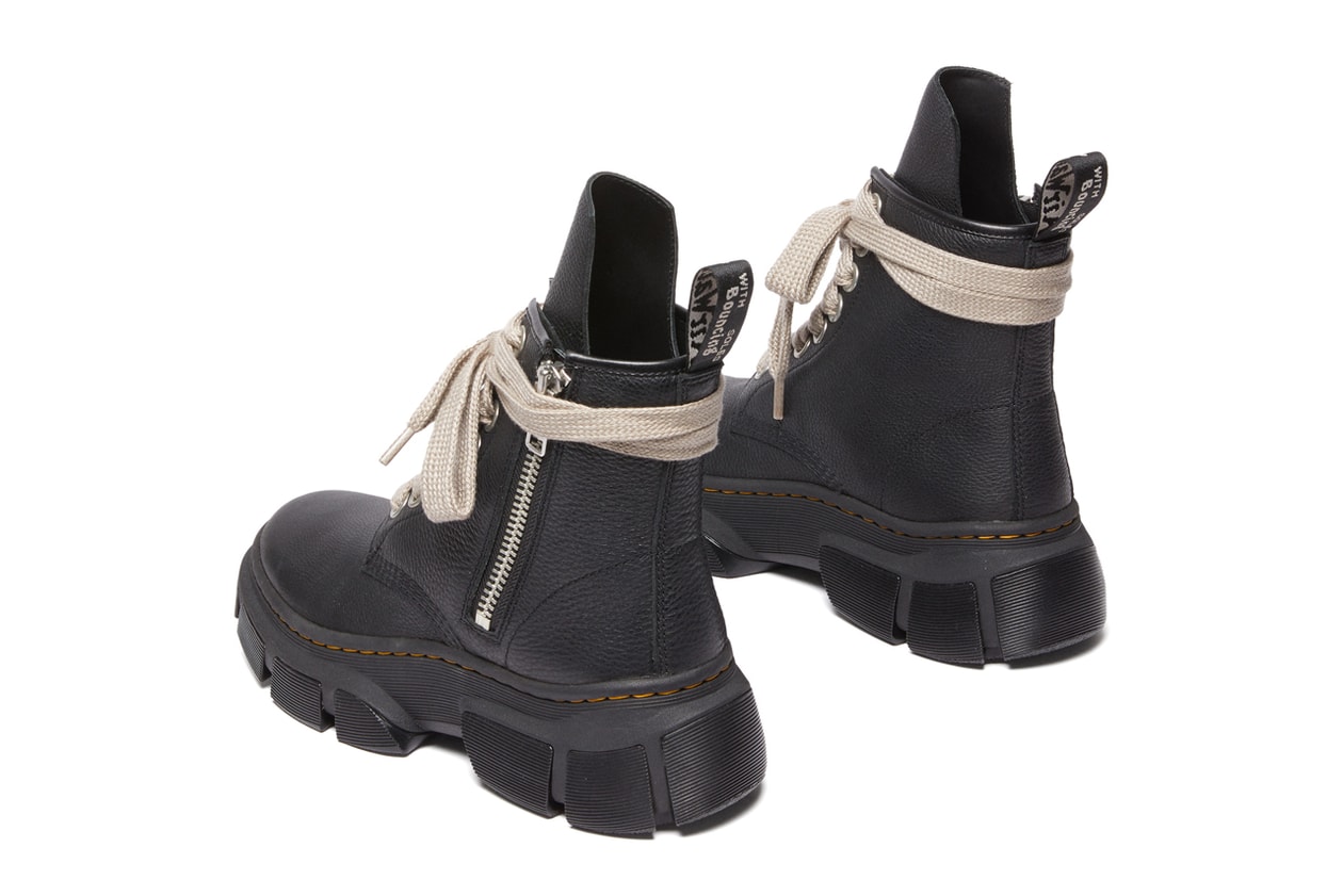 リック・オウエンス x ドクターマーチンから2024年のコラボレーション第2弾が到着 Rick Owens x Dr. Martens 1460 Jumbo Lace Ro Dmxl Black Lunar & 1918 Dmxl Ro Black Lunar release 2024 info