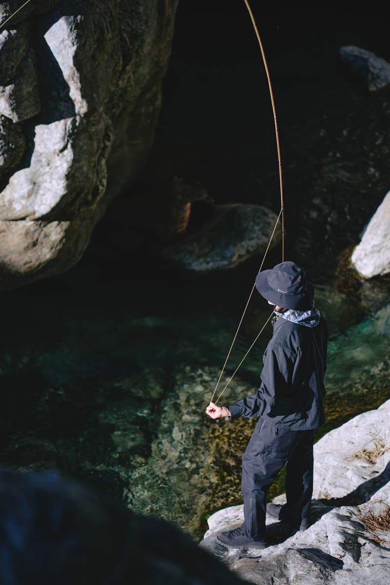 Snow Peak Unveils First GORE-TEX Collection capsule release drop price waterproof jacket rain pants hat cap japan japanese outerwear label brand headwear color green wind goretex fabric recycled