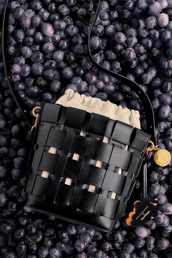 Stella McCartney Veuve Clicquot Collaboration vegan leather wine collection womenswear