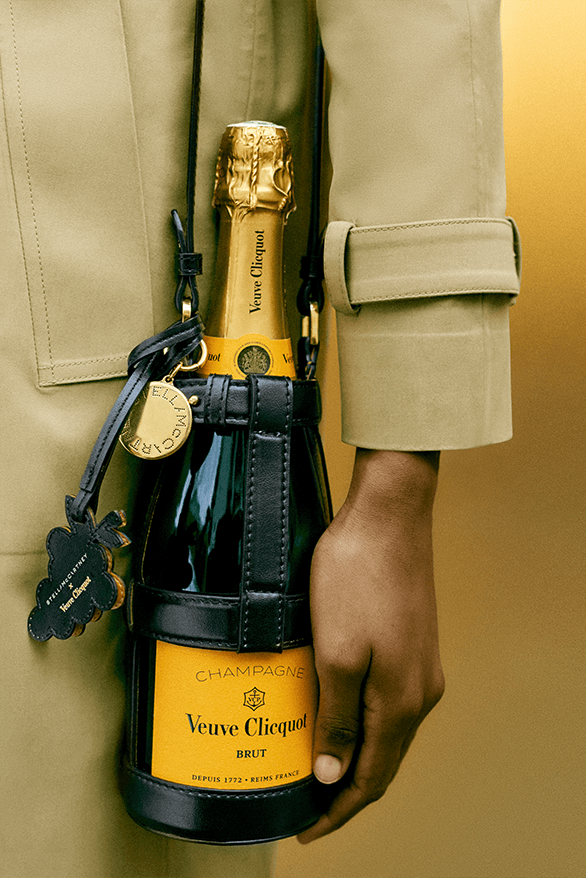 Stella McCartney Veuve Clicquot Collaboration vegan leather wine collection womenswear