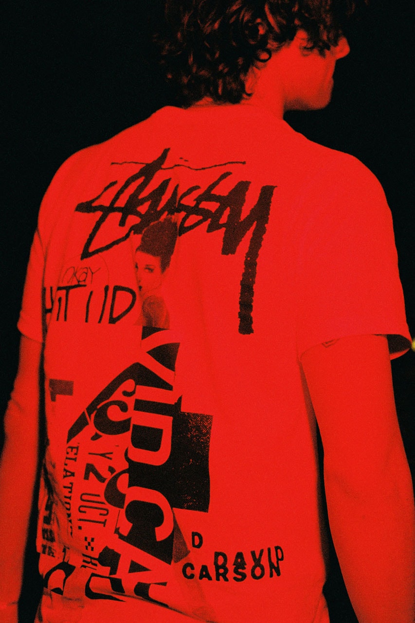 Stüssy Taps David Carson for Graphics Capsule tee hoodie link drop release price shirt american graphic designer usd shawn stussy surf skate fashion luke manager art artist california instagram social