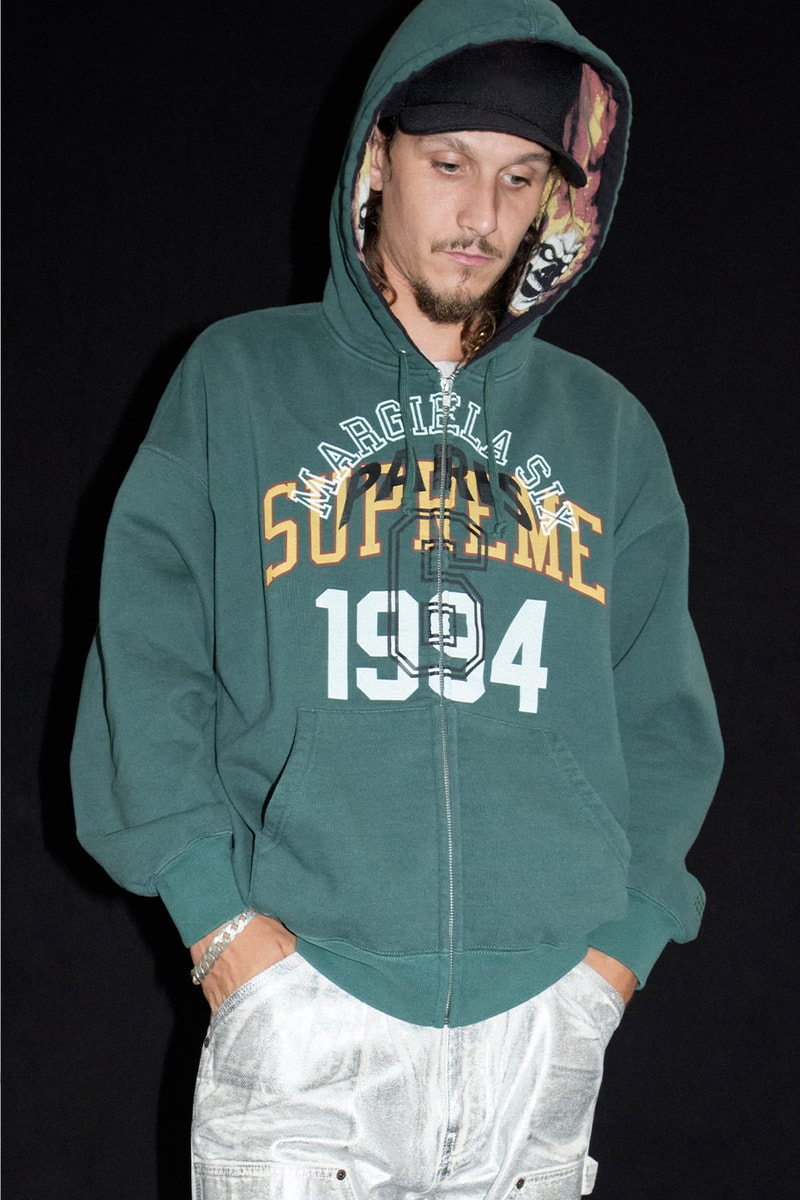 Supreme x MM6 Maison Margiela Spring 2024 Collaboration Lookbook release info streetwear box hoodie bike chain box t-shirt varsity jacket skate receipt wallet deck bike chain accessories suits