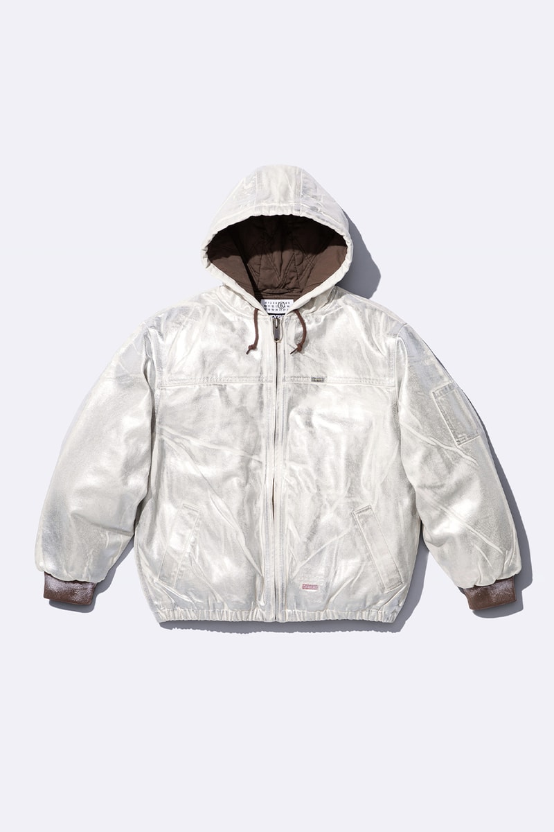Supreme x MM6 Maison Margiela Spring 2024 Collaboration Lookbook release info streetwear box hoodie bike chain box t-shirt varsity jacket skate receipt wallet deck bike chain accessories suits