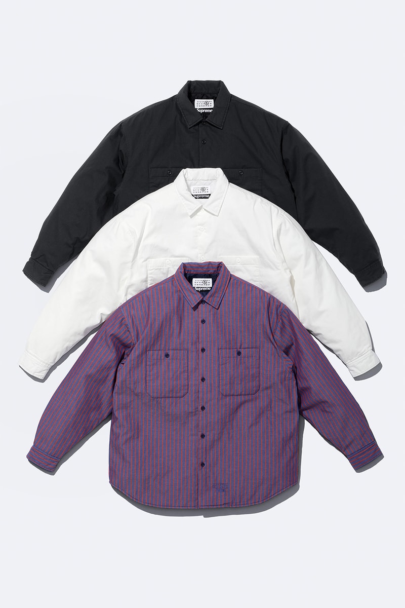 Supreme x MM6 Maison Margiela Spring 2024 Collaboration Lookbook release info streetwear box hoodie bike chain box t-shirt varsity jacket skate receipt wallet deck bike chain accessories suits