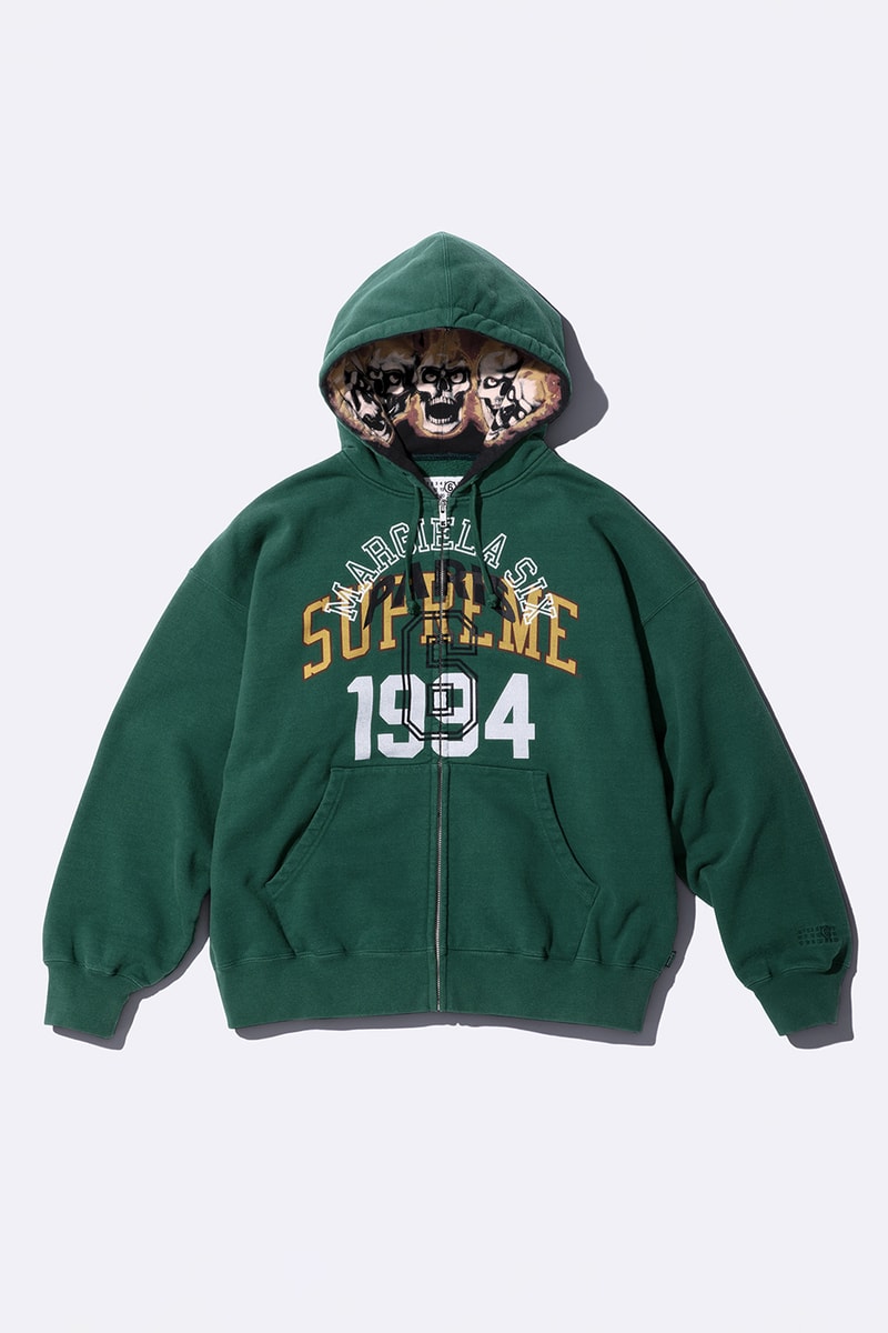 Supreme x MM6 Maison Margiela Spring 2024 Collaboration Lookbook release info streetwear box hoodie bike chain box t-shirt varsity jacket skate receipt wallet deck bike chain accessories suits