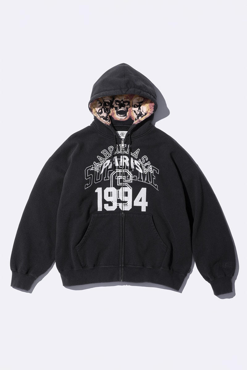 Supreme x MM6 Maison Margiela Spring 2024 Collaboration Lookbook release info streetwear box hoodie bike chain box t-shirt varsity jacket skate receipt wallet deck bike chain accessories suits