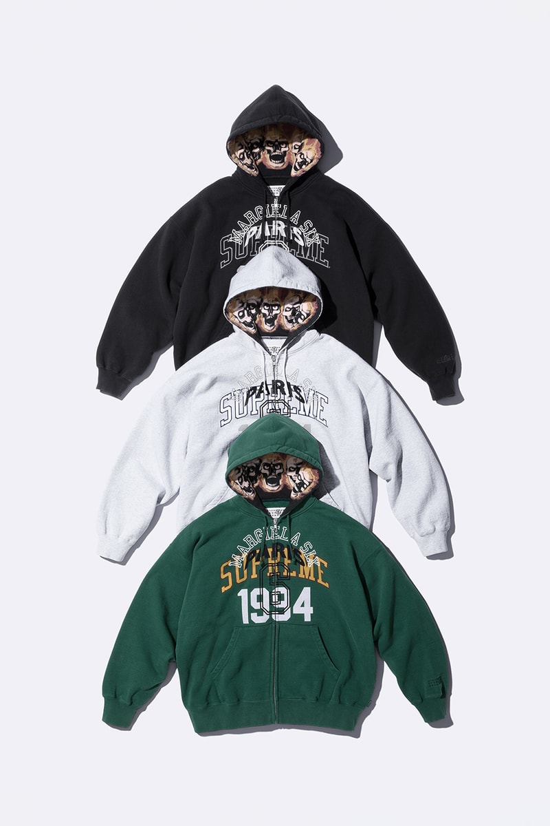 Supreme x MM6 Maison Margiela Spring 2024 Collaboration Lookbook release info streetwear box hoodie bike chain box t-shirt varsity jacket skate receipt wallet deck bike chain accessories suits
