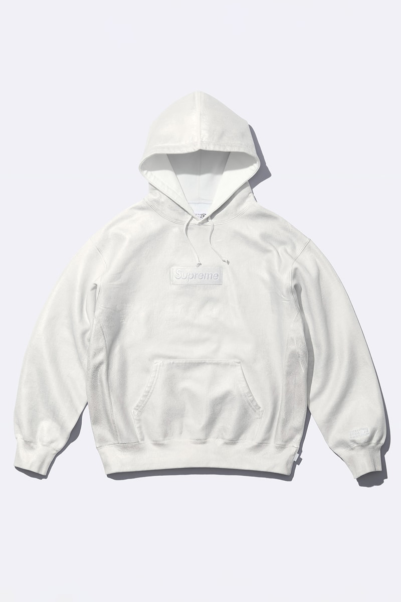 Supreme x MM6 Maison Margiela Spring 2024 Collaboration Lookbook release info streetwear box hoodie bike chain box t-shirt varsity jacket skate receipt wallet deck bike chain accessories suits