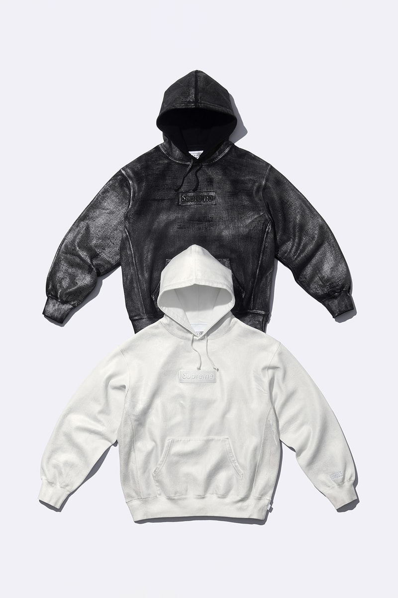 Supreme x MM6 Maison Margiela Spring 2024 Collaboration Lookbook release info streetwear box hoodie bike chain box t-shirt varsity jacket skate receipt wallet deck bike chain accessories suits